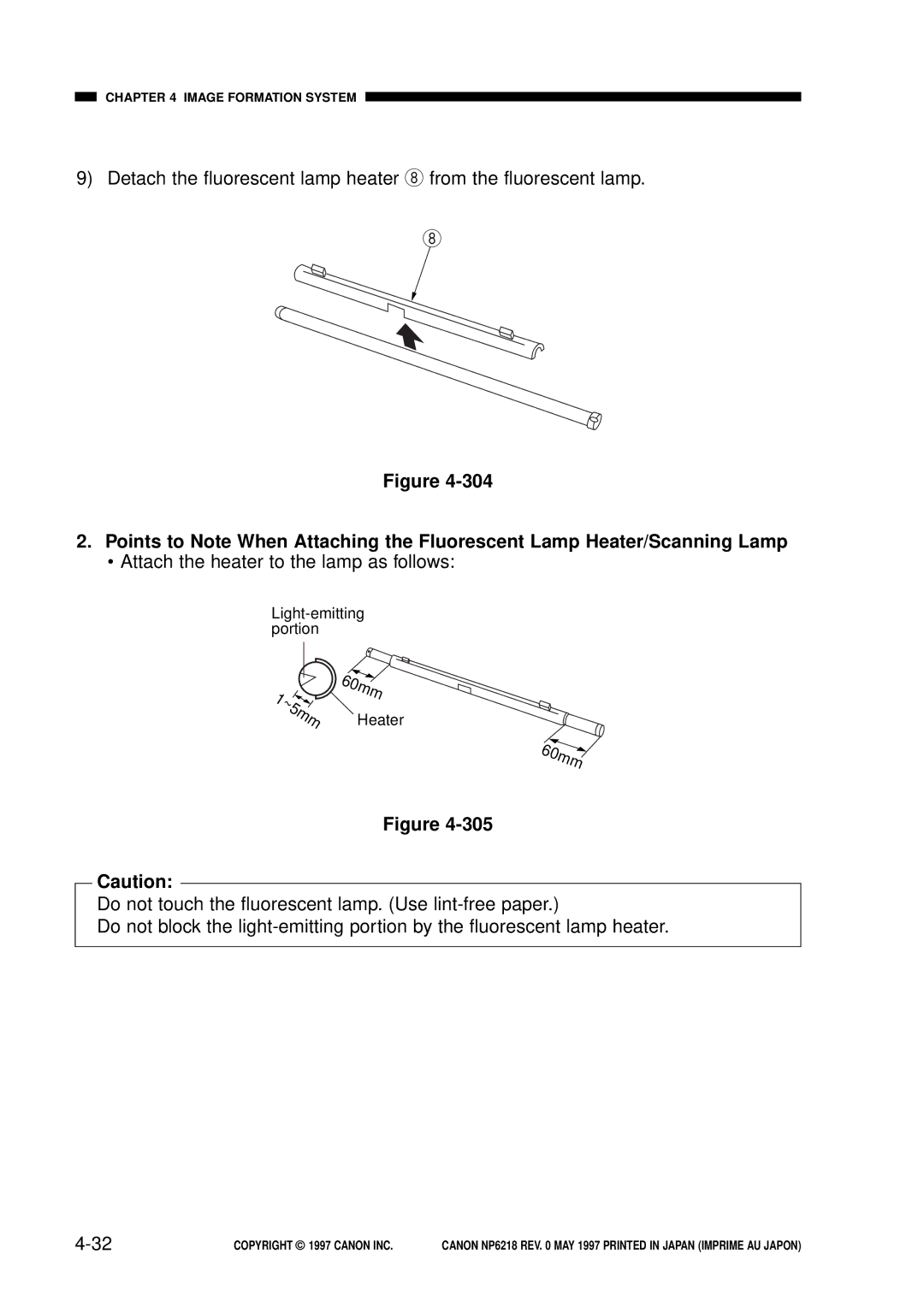 Canon NP6218, FY8-13EX-000 service manual ~5mm 60mm 