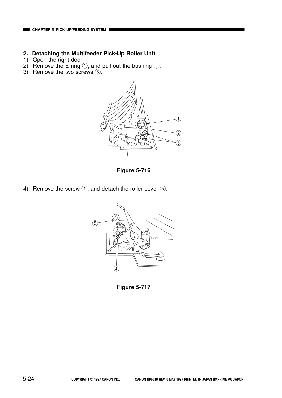 Canon FY8-13EX-000, NP6218 service manual Detaching the Multifeeder Pick-Up Roller Unit 