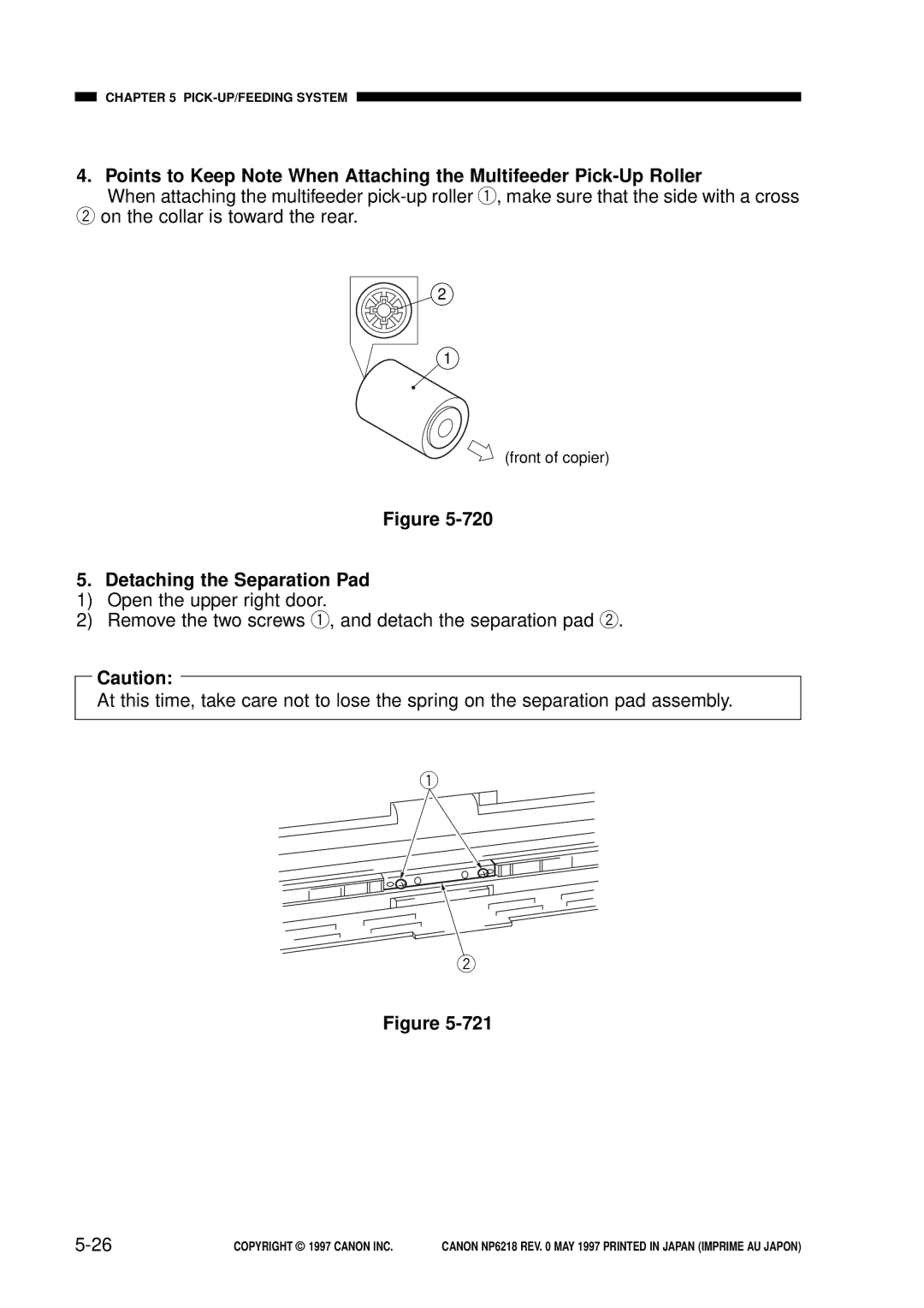 Canon FY8-13EX-000, NP6218 service manual Front of copier 