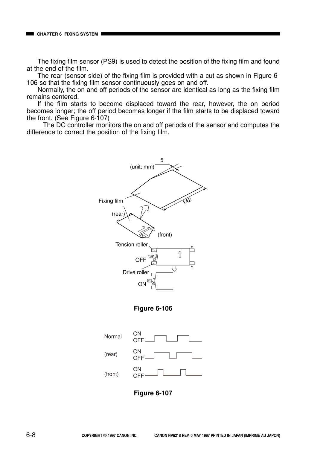 Canon NP6218, FY8-13EX-000 service manual Off 