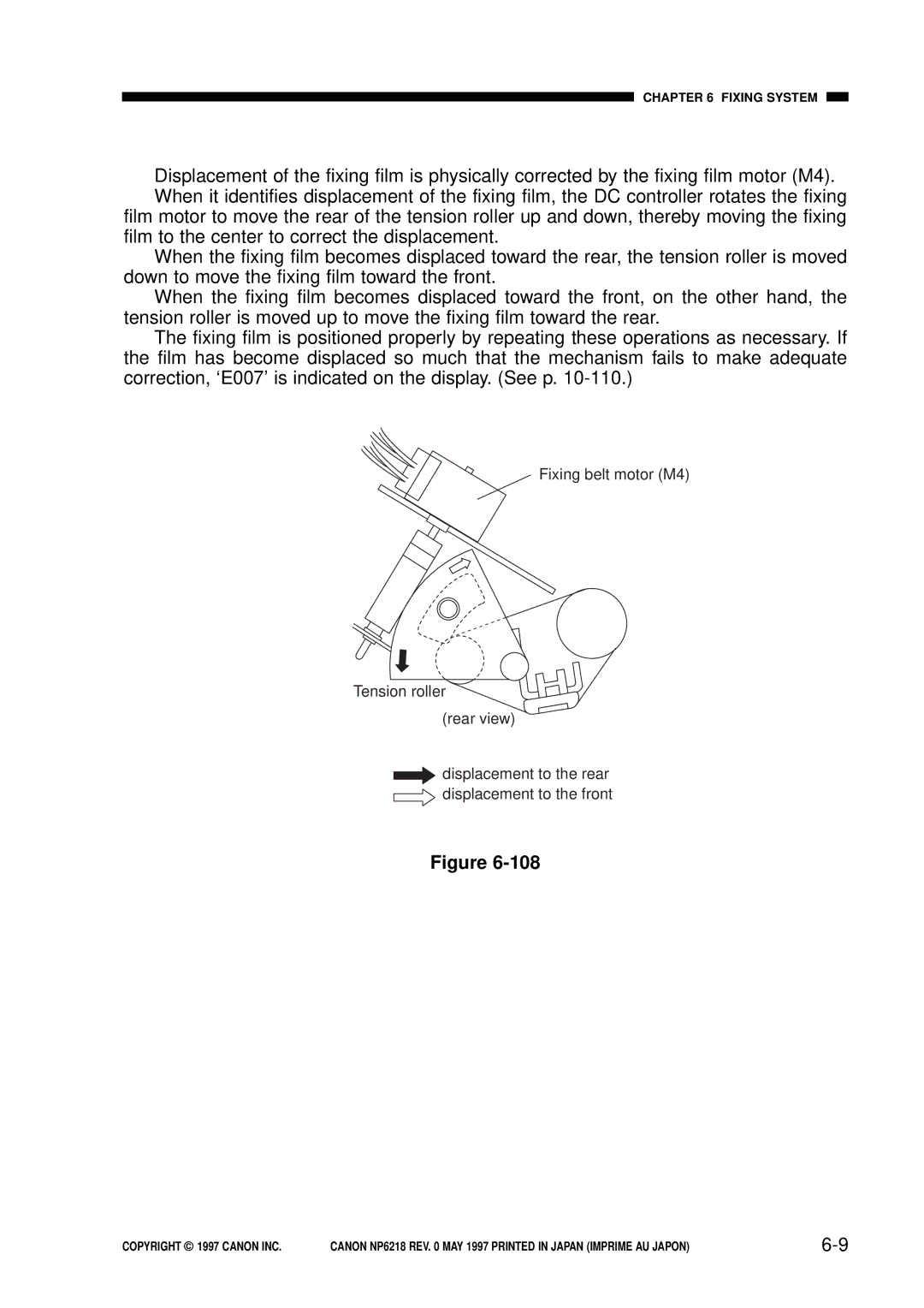 Canon FY8-13EX-000, NP6218 service manual Fixing System 