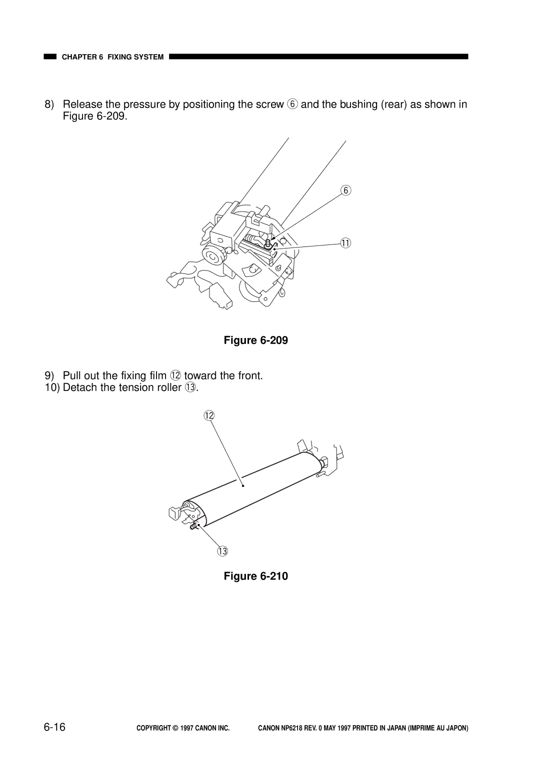 Canon NP6218, FY8-13EX-000 service manual Fixing System 