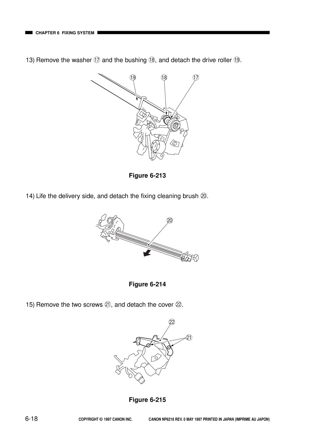 Canon NP6218, FY8-13EX-000 service manual Fixing System 