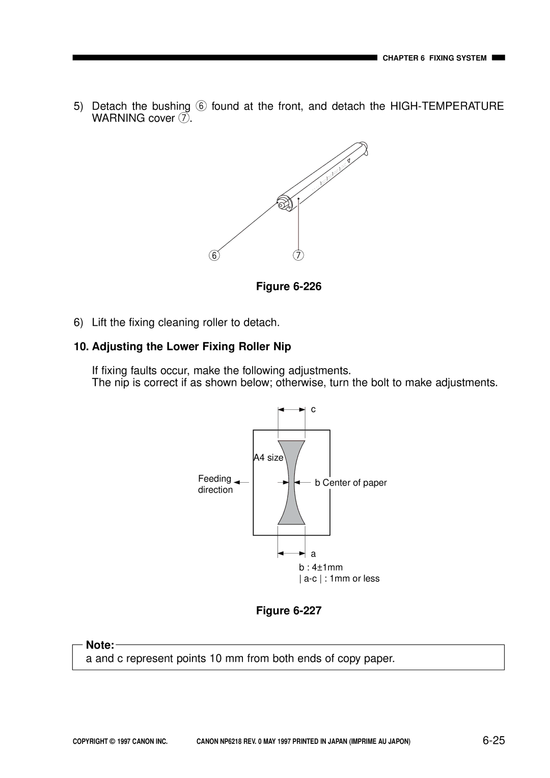 Canon FY8-13EX-000, NP6218 service manual Adjusting the Lower Fixing Roller Nip 