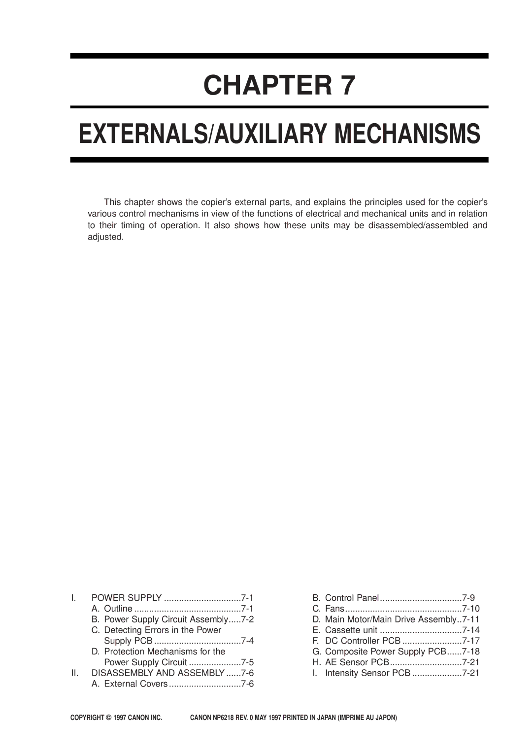 Canon FY8-13EX-000, NP6218 service manual Chapter 