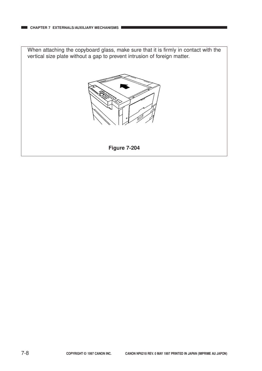 Canon FY8-13EX-000, NP6218 service manual EXTERNALS/AUXILIARY Mechanisms 