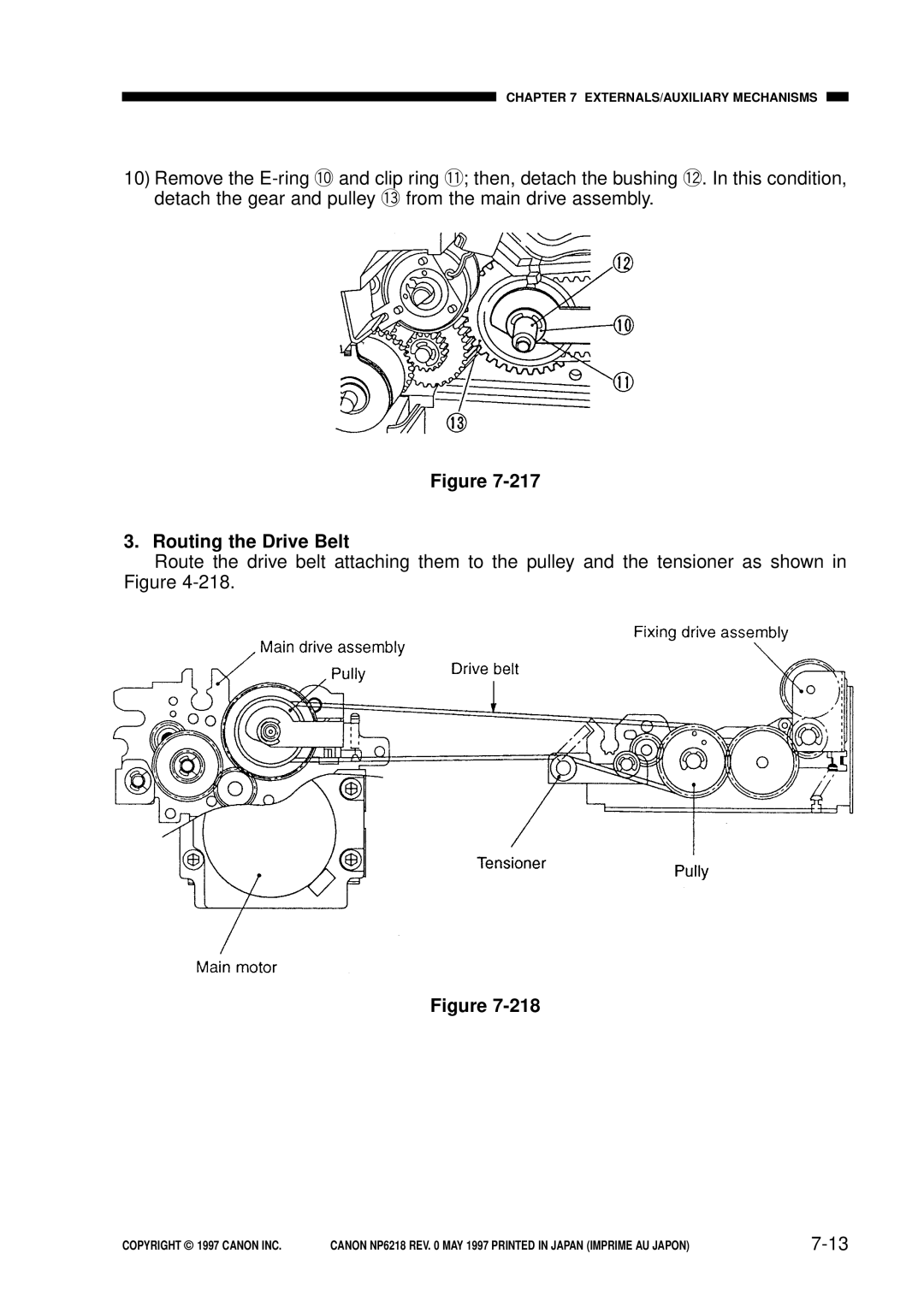 Canon NP6218, FY8-13EX-000 service manual Routing the Drive Belt 