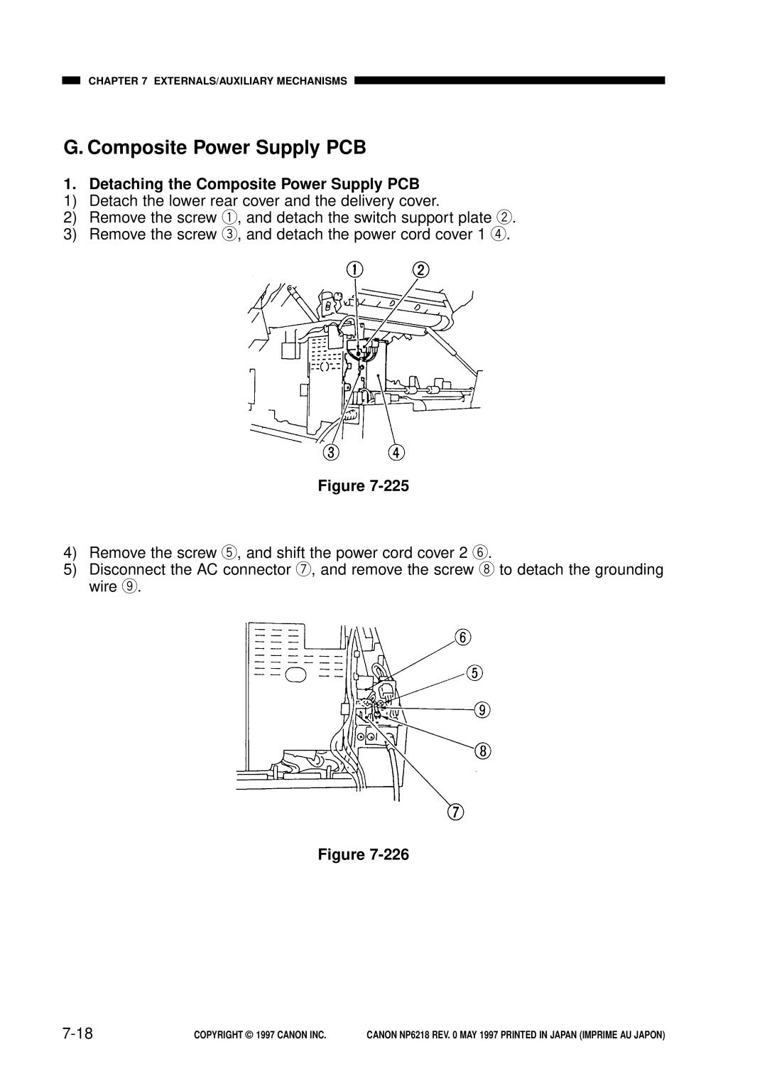 Canon FY8-13EX-000, NP6218 service manual Detaching the Composite Power Supply PCB 