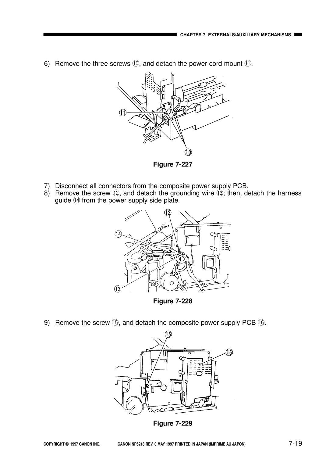 Canon NP6218, FY8-13EX-000 service manual EXTERNALS/AUXILIARY Mechanisms 