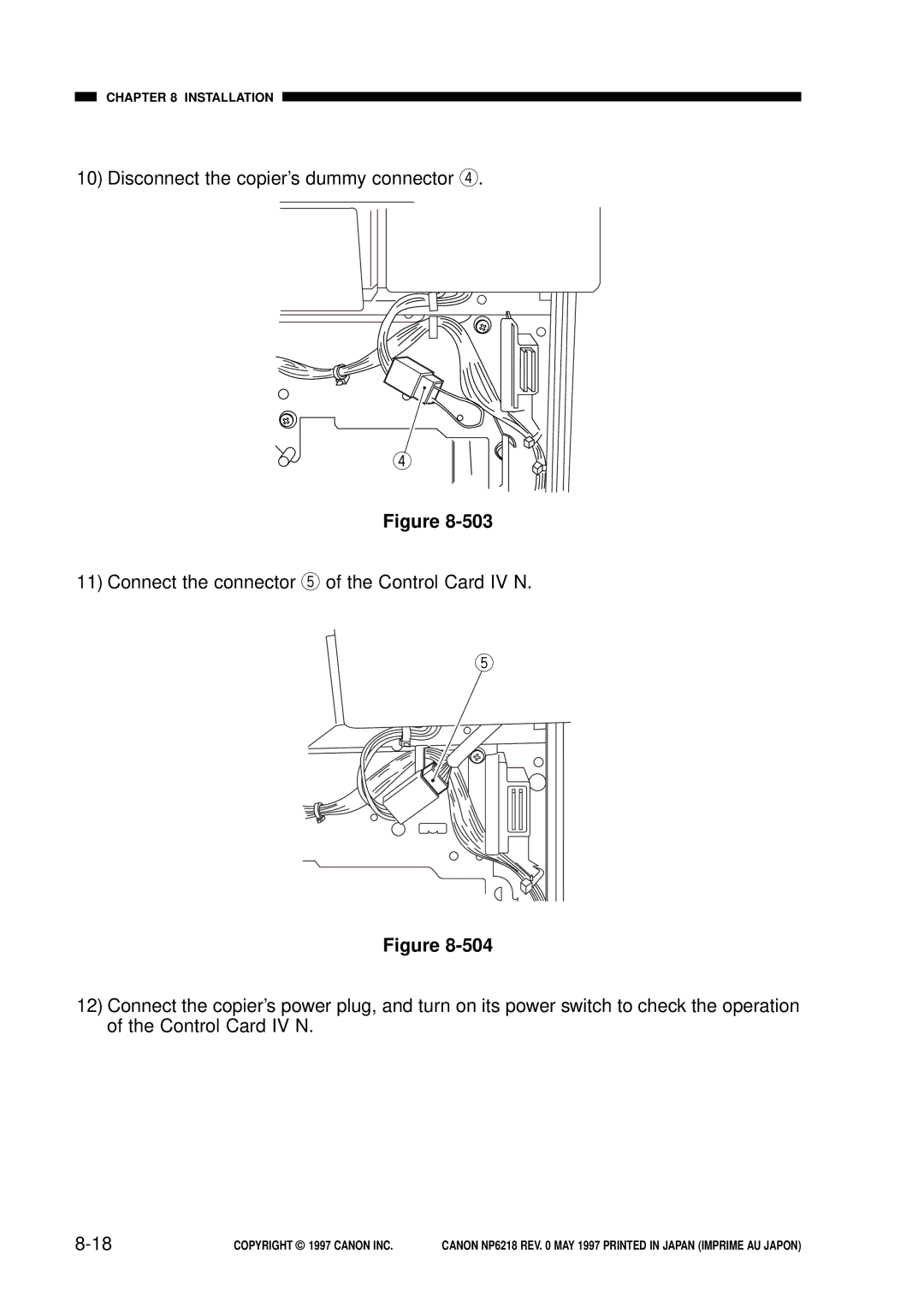 Canon NP6218, FY8-13EX-000 service manual Installation 