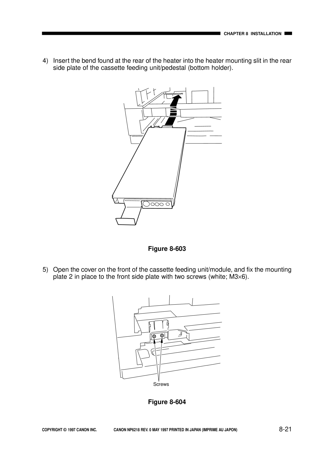 Canon FY8-13EX-000, NP6218 service manual Screws 