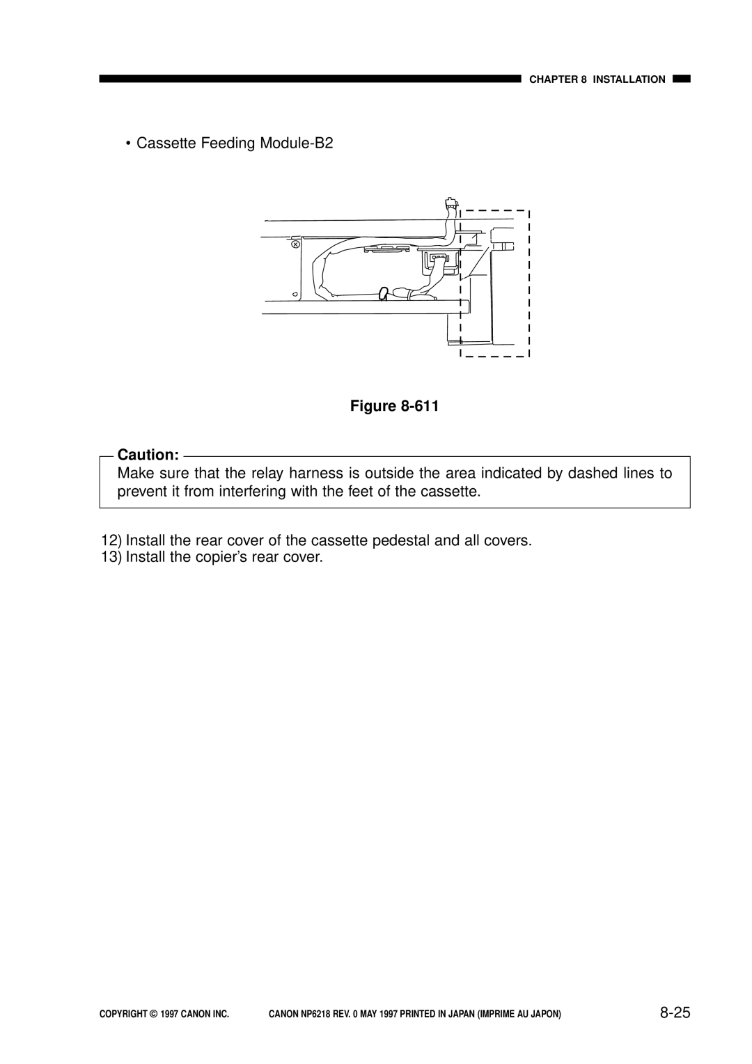 Canon FY8-13EX-000, NP6218 service manual Installation 