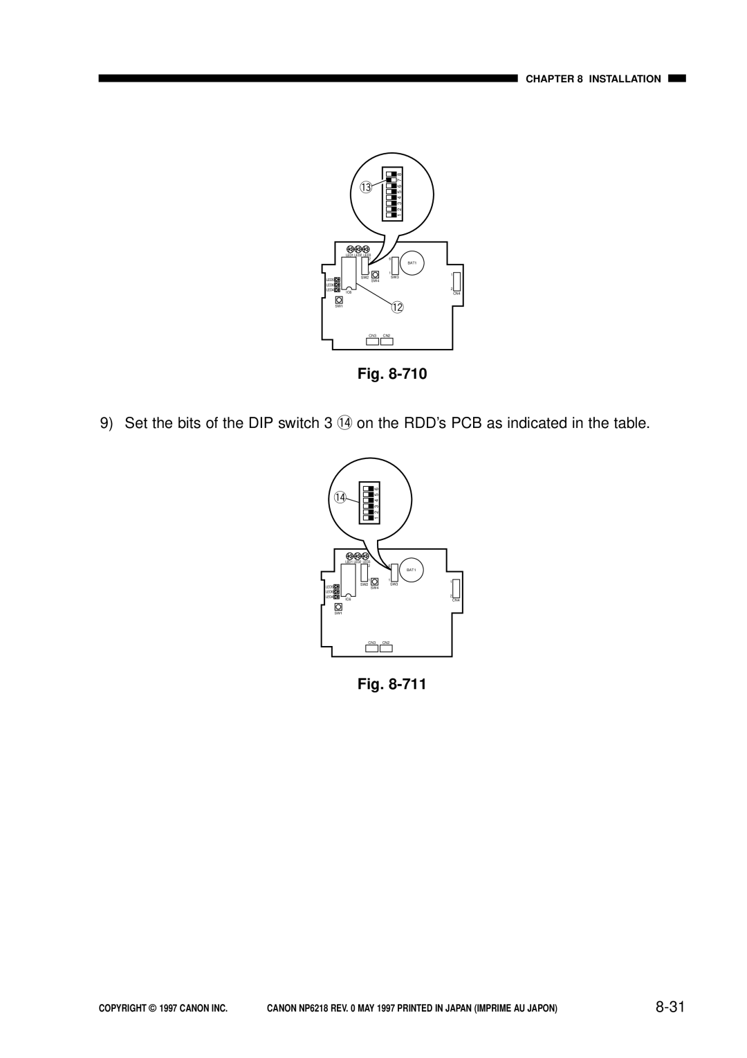 Canon FY8-13EX-000, NP6218 service manual LED1 LED2 LED3 BAT1 