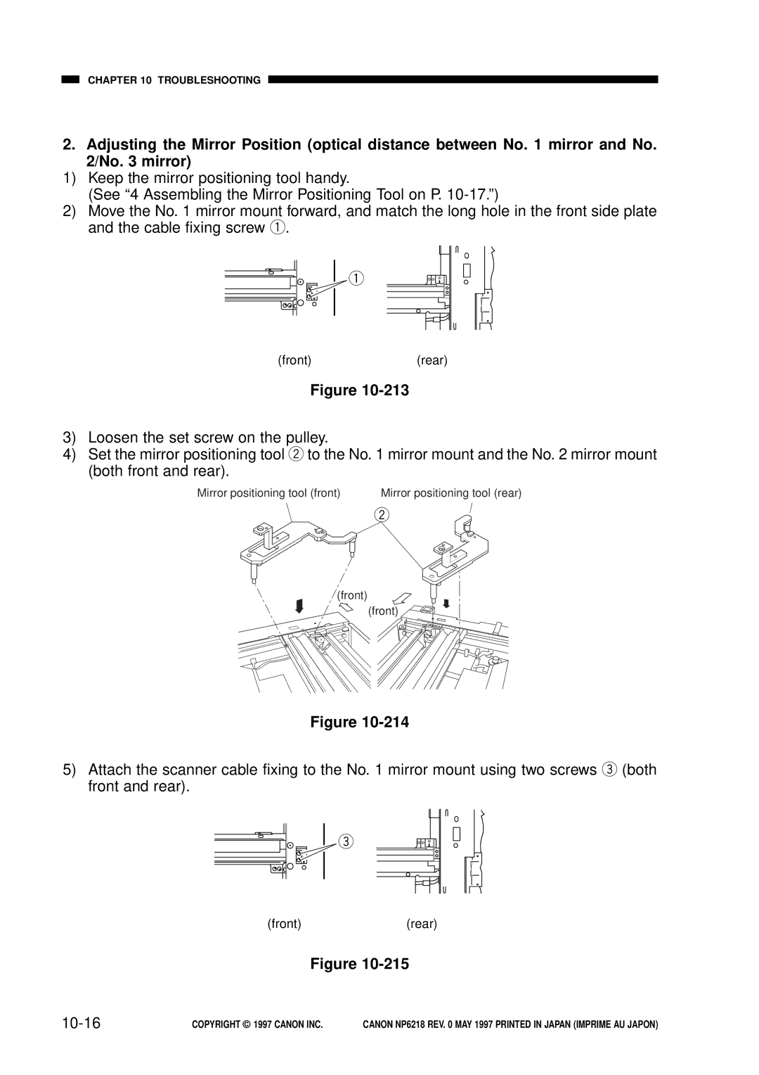 Canon NP6218, FY8-13EX-000 service manual 10-16 