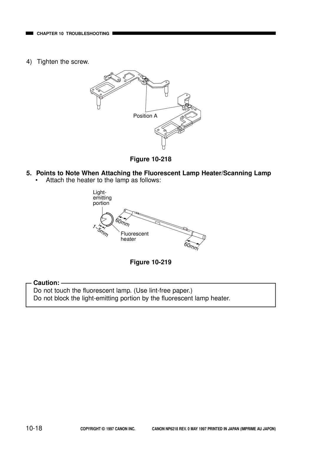 Canon NP6218, FY8-13EX-000 service manual 10-18 