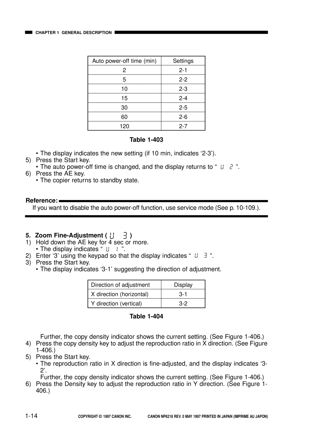 Canon FY8-13EX-000, NP6218 service manual Reference, Zoom Fine-Adjustment 