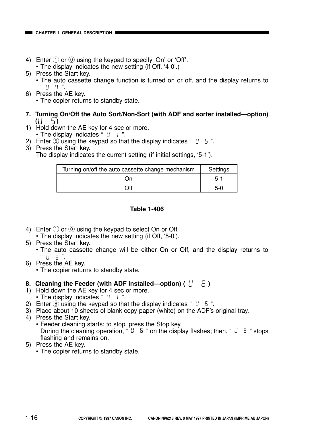 Canon FY8-13EX-000, NP6218 service manual Cleaning the Feeder with ADF installed-option 