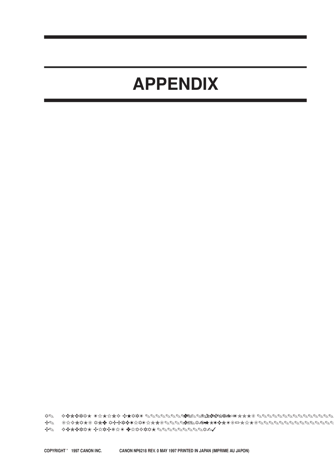 Canon FY8-13EX-000, NP6218 service manual Appendix 