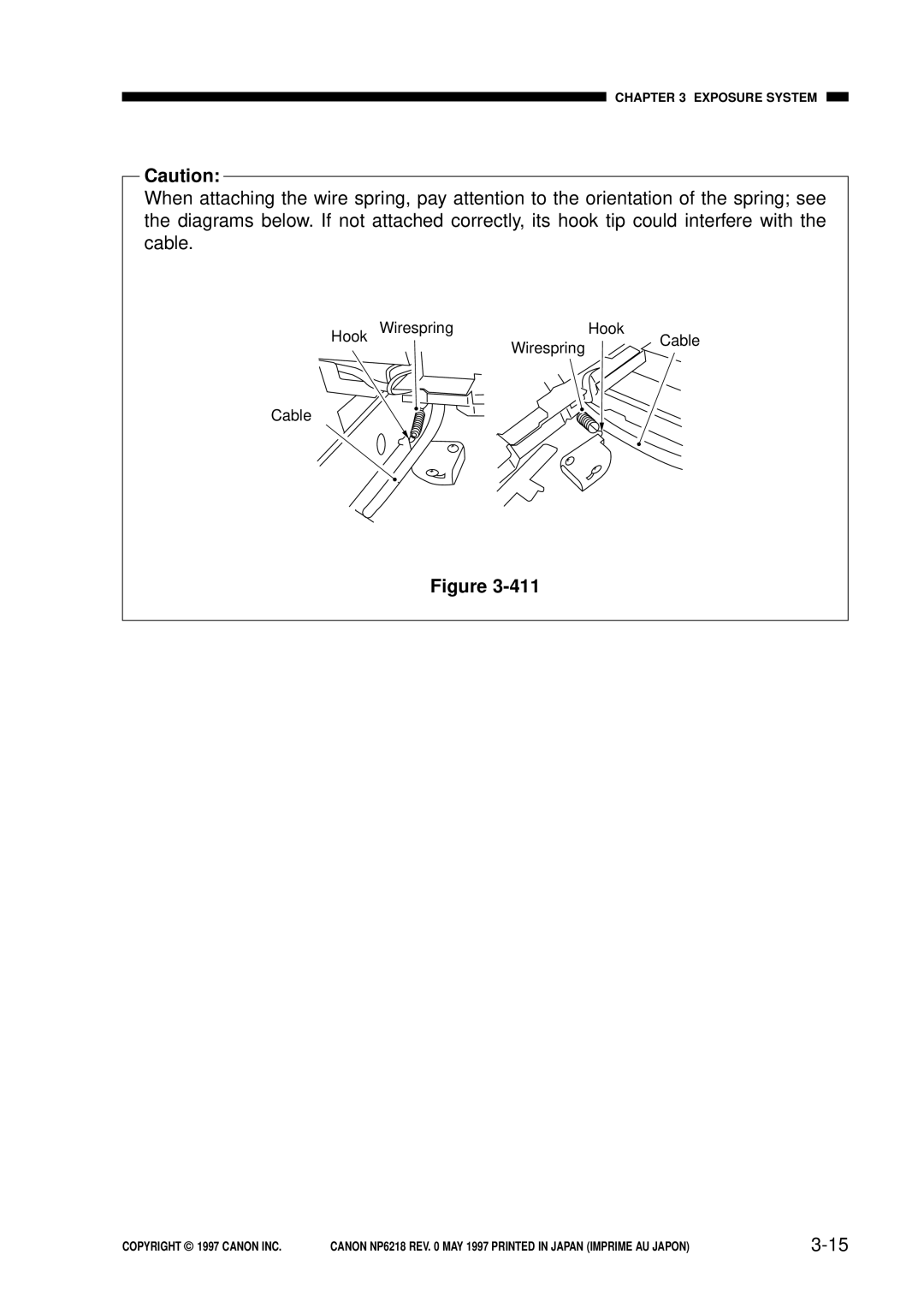 Canon NP6218, FY8-13EX-000 service manual Hook Wirespring Cable 