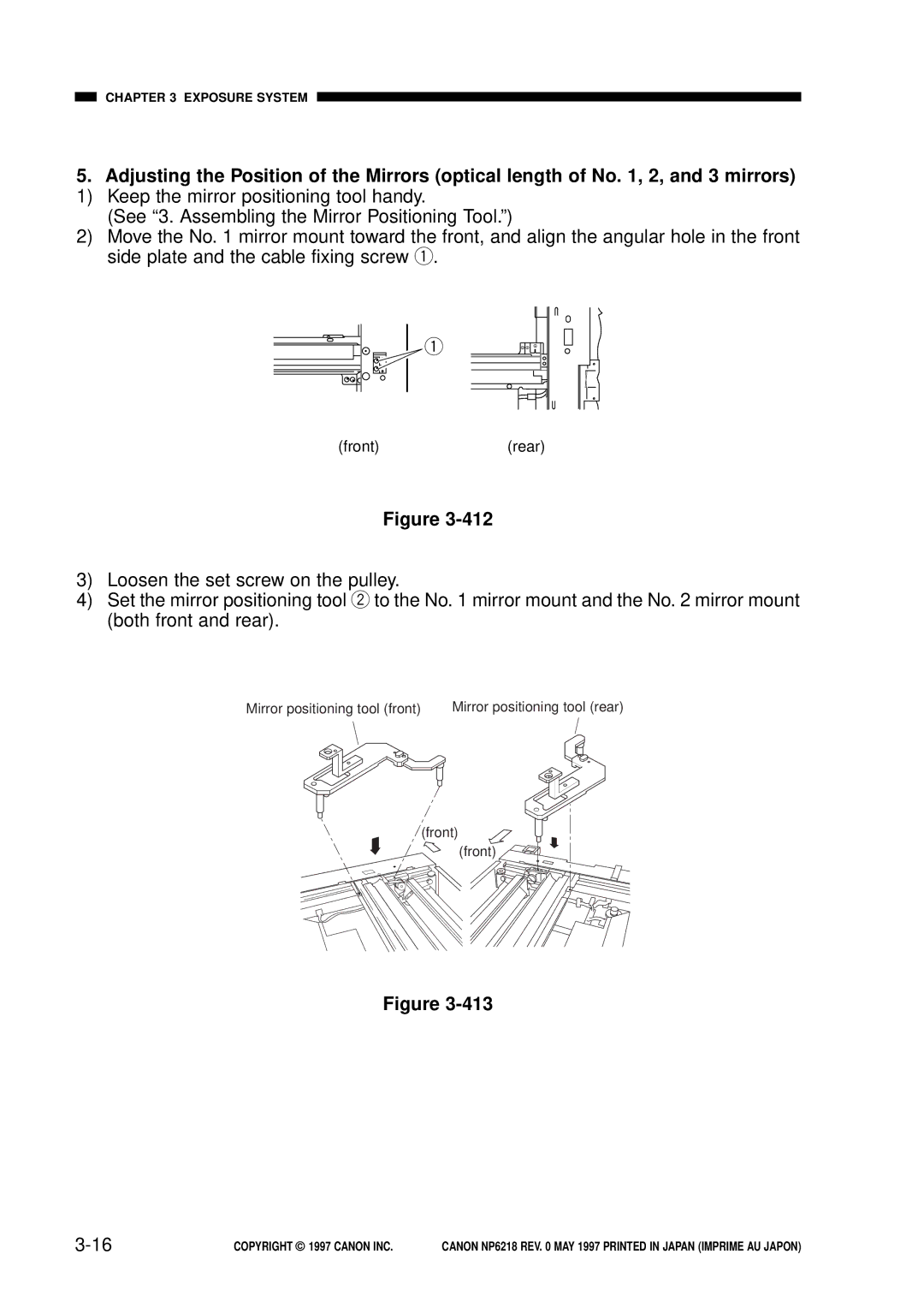 Canon FY8-13EX-000, NP6218 service manual Frontrear 