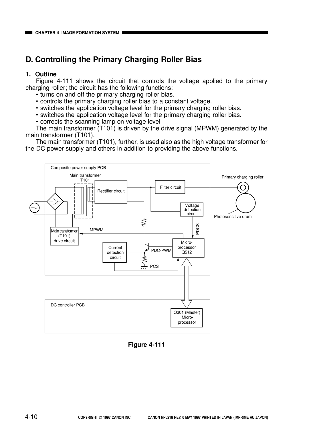 Canon NP6218, FY8-13EX-000 service manual Controlling the Primary Charging Roller Bias, Mpwm 