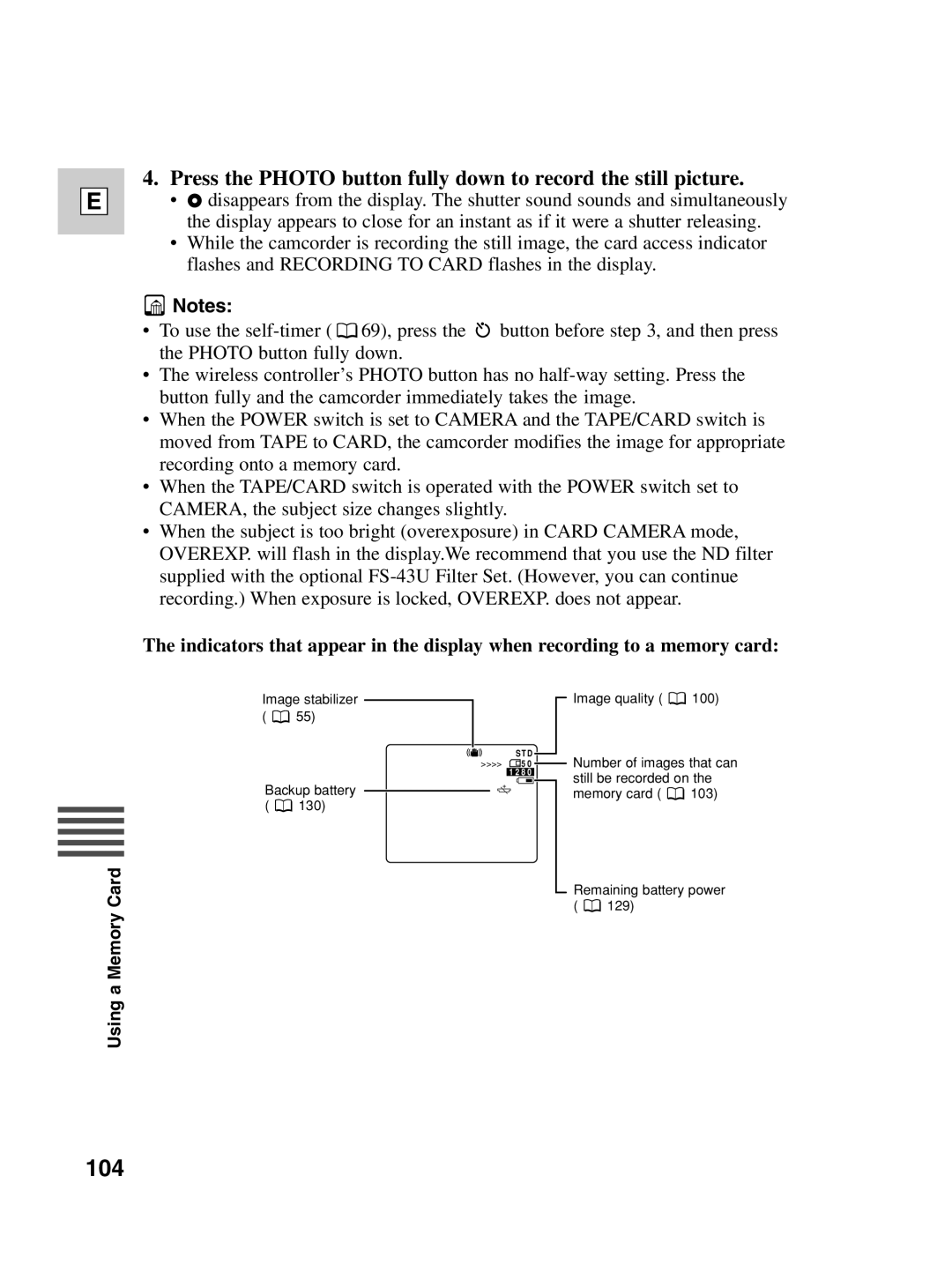 Canon Optura 100 instruction manual 104 