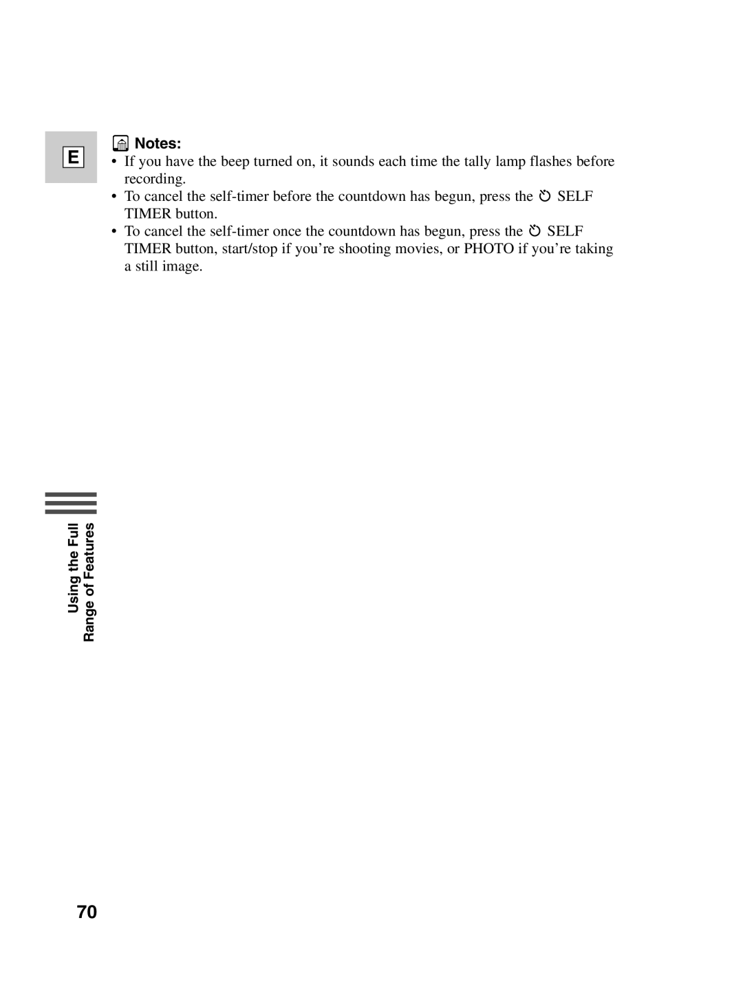 Canon Optura 100 instruction manual Using the Full Range of Features 