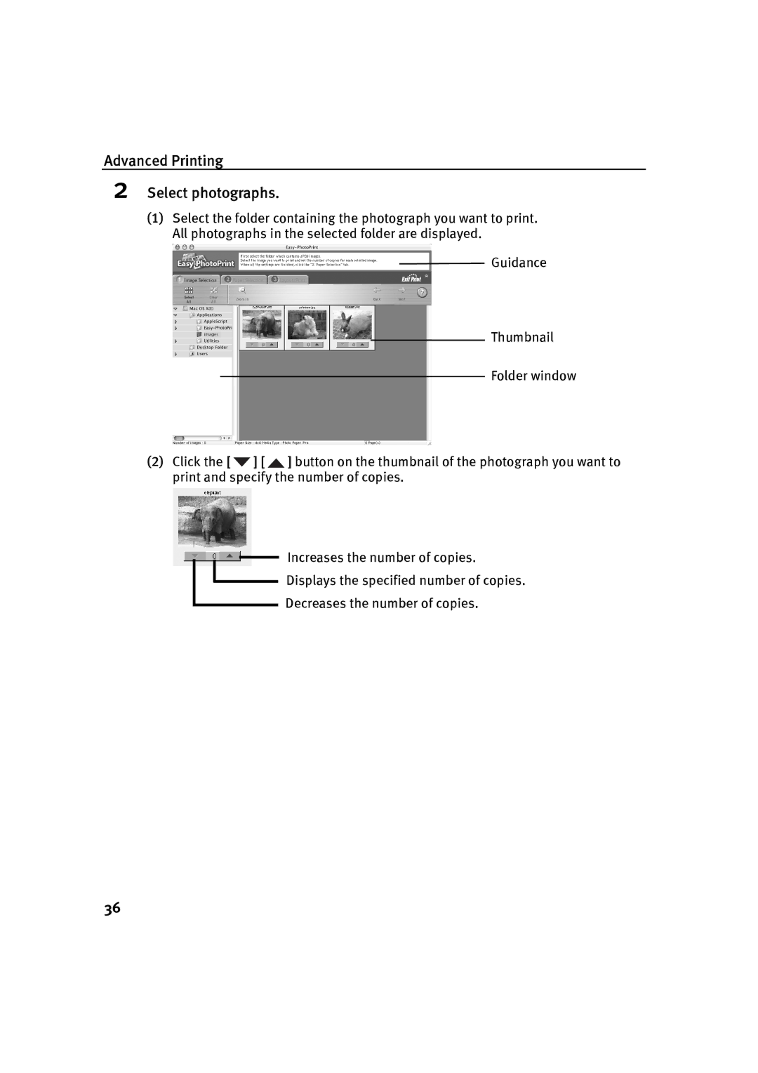 Canon P-I9900-QSG-1203 quick start Advanced Printing Select photographs 