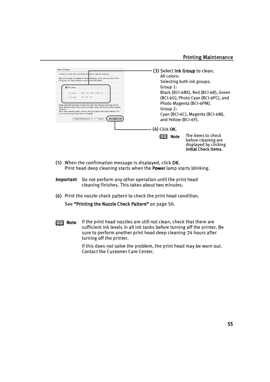 Canon P-I9900-QSG-1203 quick start Printing Maintenance 