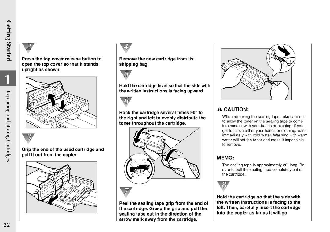 Canon PC 140 manual Getting Started 