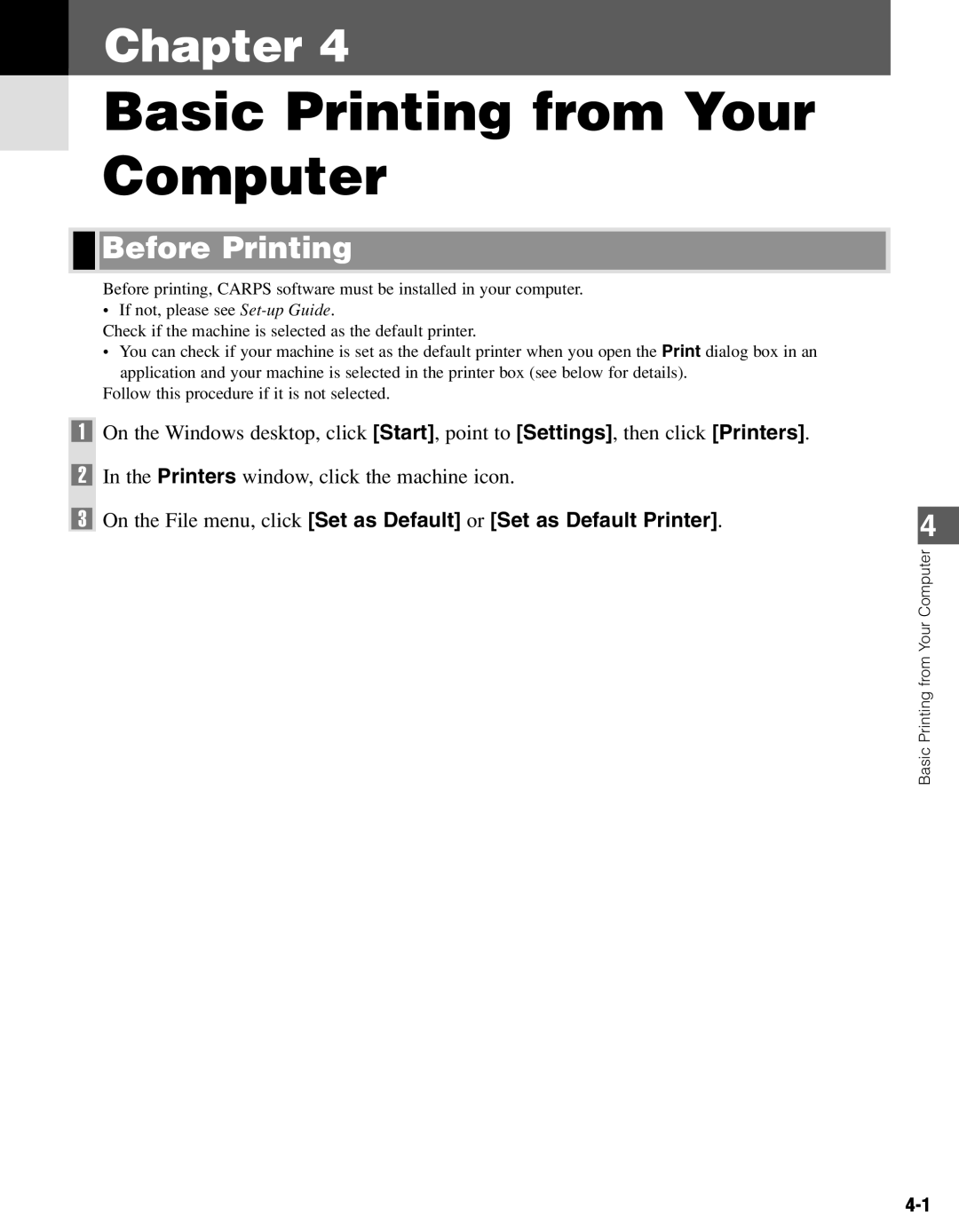 Canon PC-D340, PC-D320 manual Basic Printing from Your Computer, Before Printing 