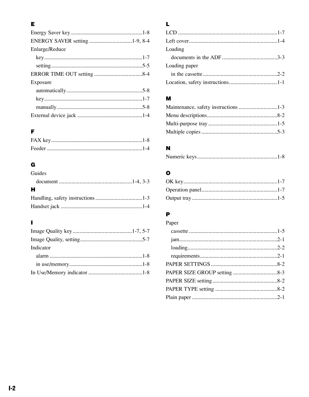 Canon PC-D320, PC-D340 manual Energy Saver setting Enlarge/Reduce 