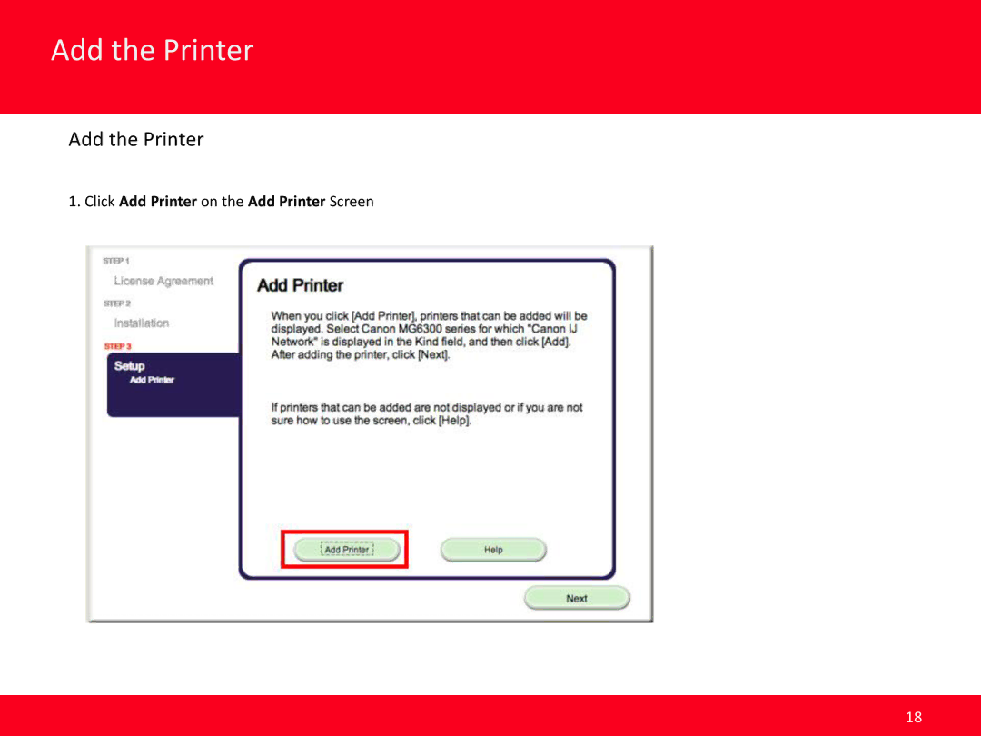 Canon PIXMA MG6320 manual Add the Printer 