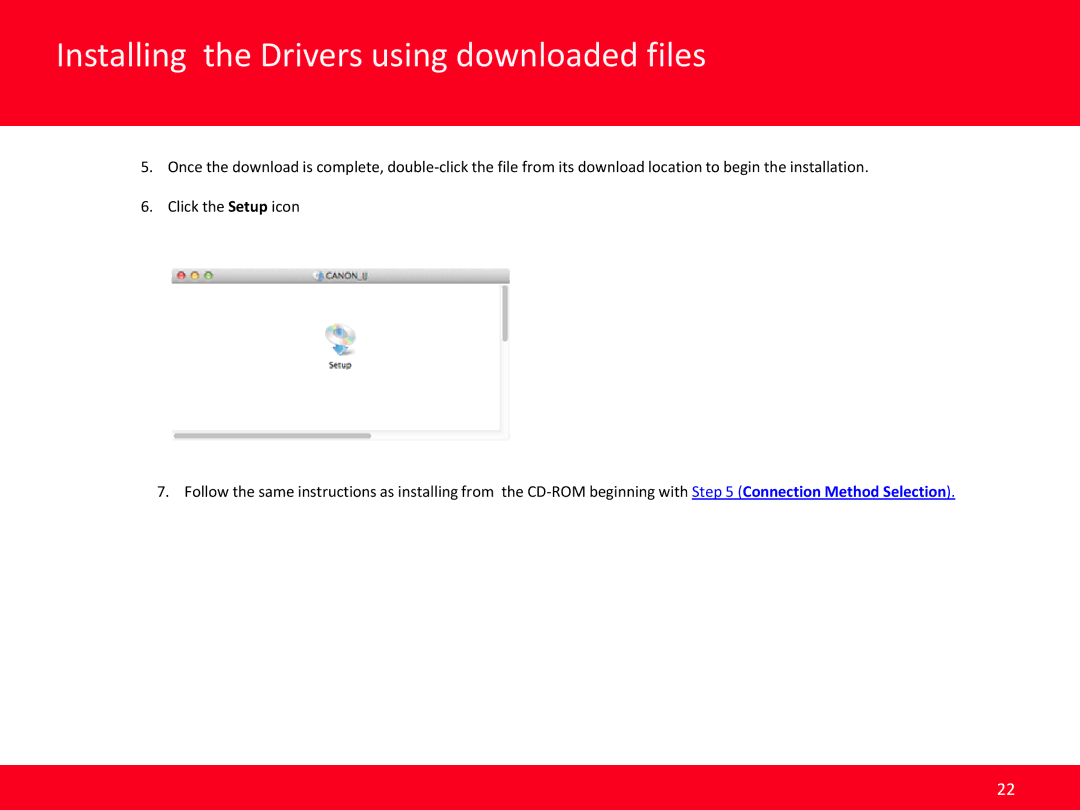 Canon PIXMA MG6320 manual Installing the Drivers using downloaded files 