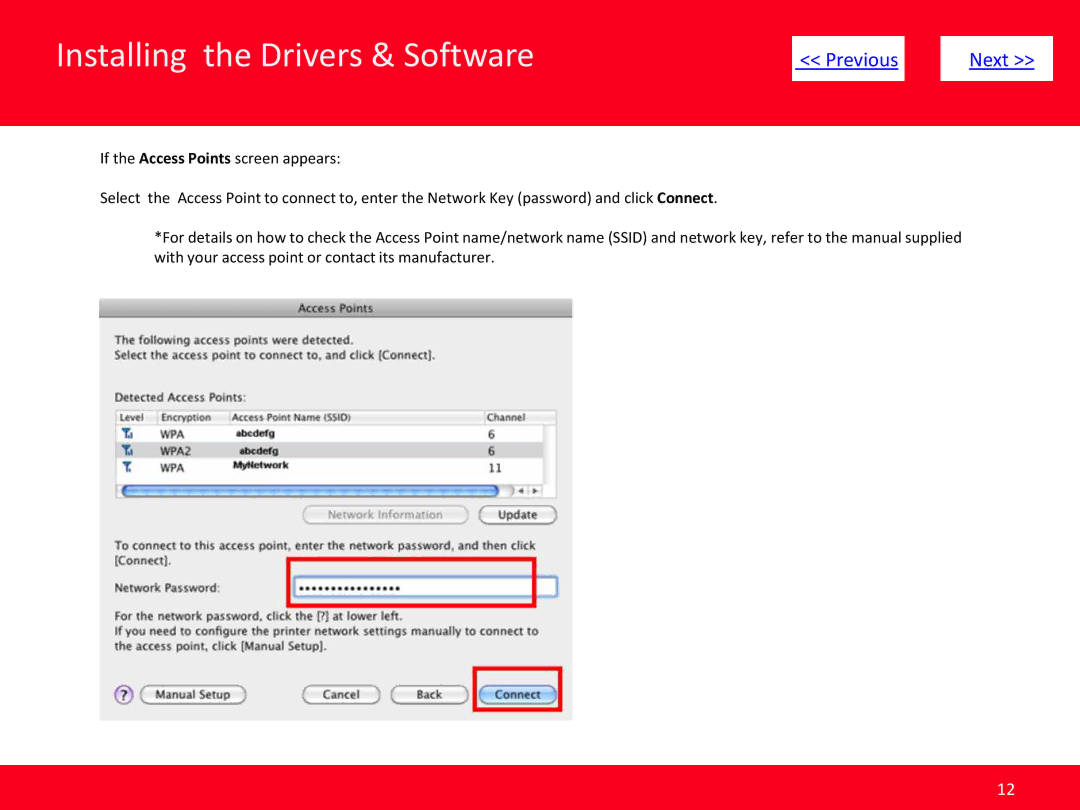 Canon pixma mx432/mx439 manual Installing the Drivers & Software 