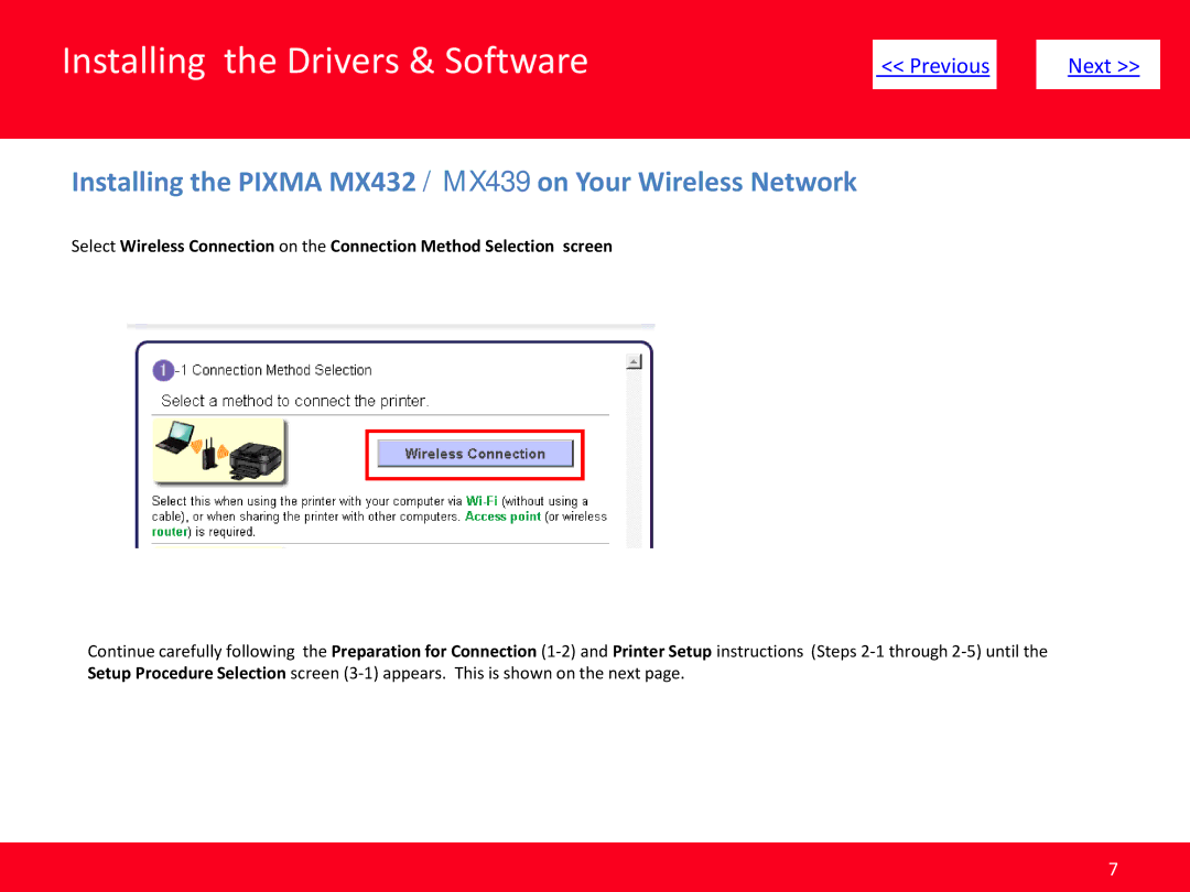 Canon pixma mx432/mx439 manual Installing the Drivers & Software 