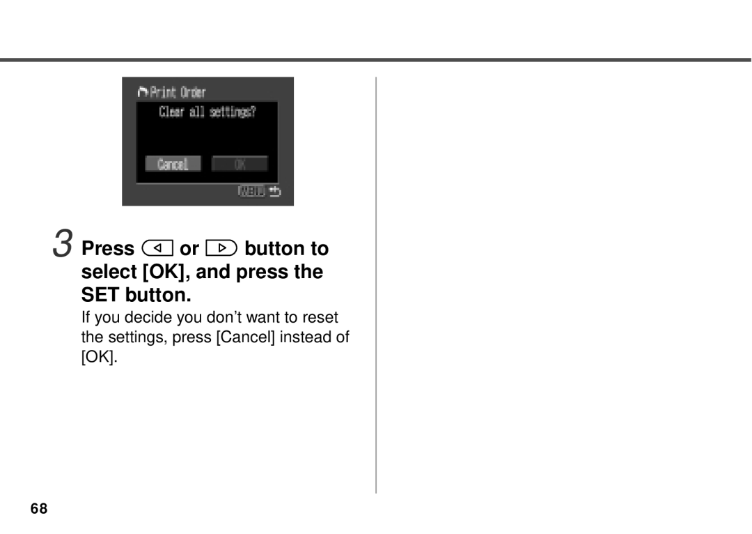 Canon PowerShot A10, PowerShot A20 manual Press or button to select OK, and press the SET button 