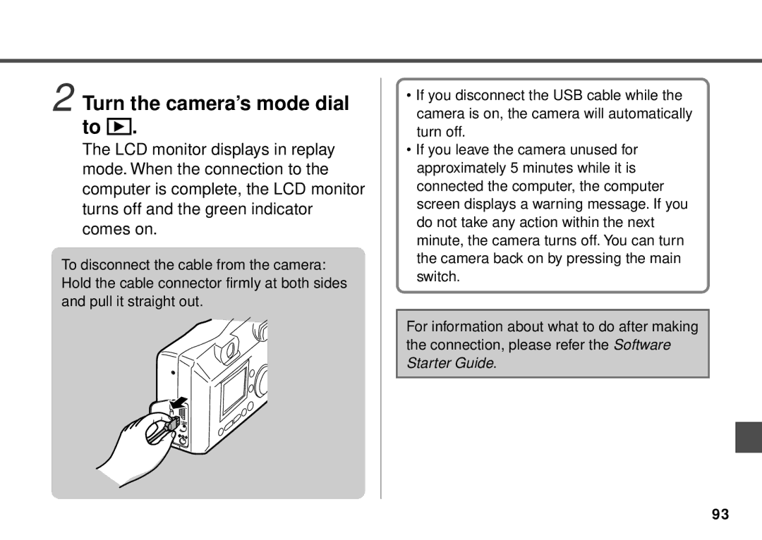 Canon PowerShot A20, PowerShot A10 manual Turn the camera’s mode dial to 