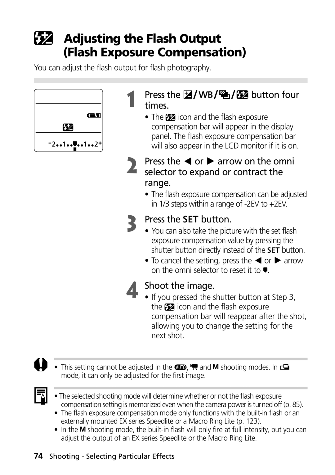 Canon PowerShot G2 manual Press Button four Times 