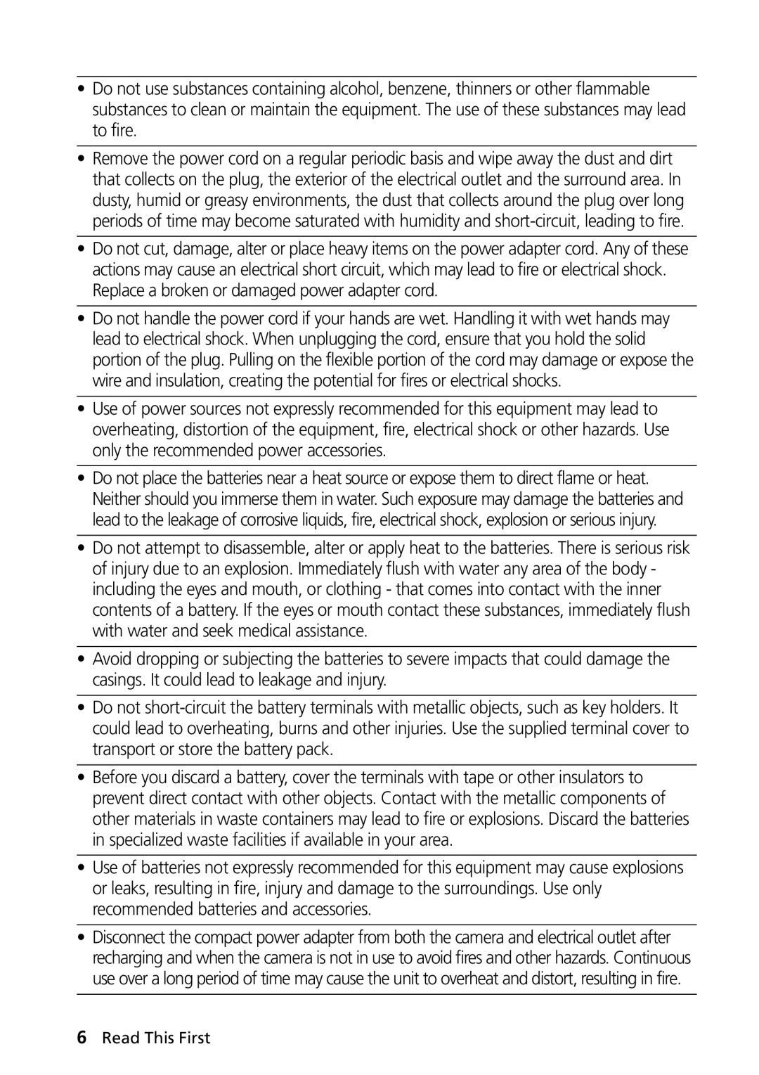 Canon PowerShot G2 manual Read This First 