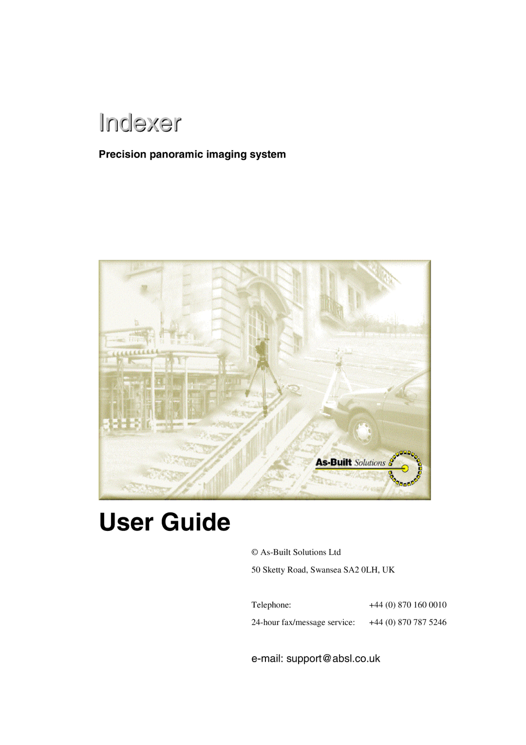 Canon Precision Panoramic Imaging System manual User Guide, Precision panoramic imaging system 