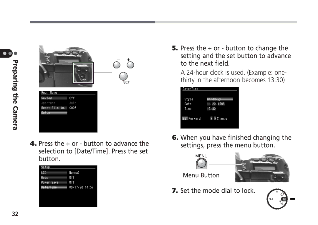 Canon Pro70 manual Set 