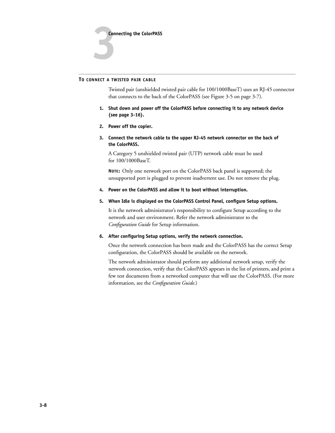 Canon PS-NX6000 manual To Connect a Twisted Pair Cable 