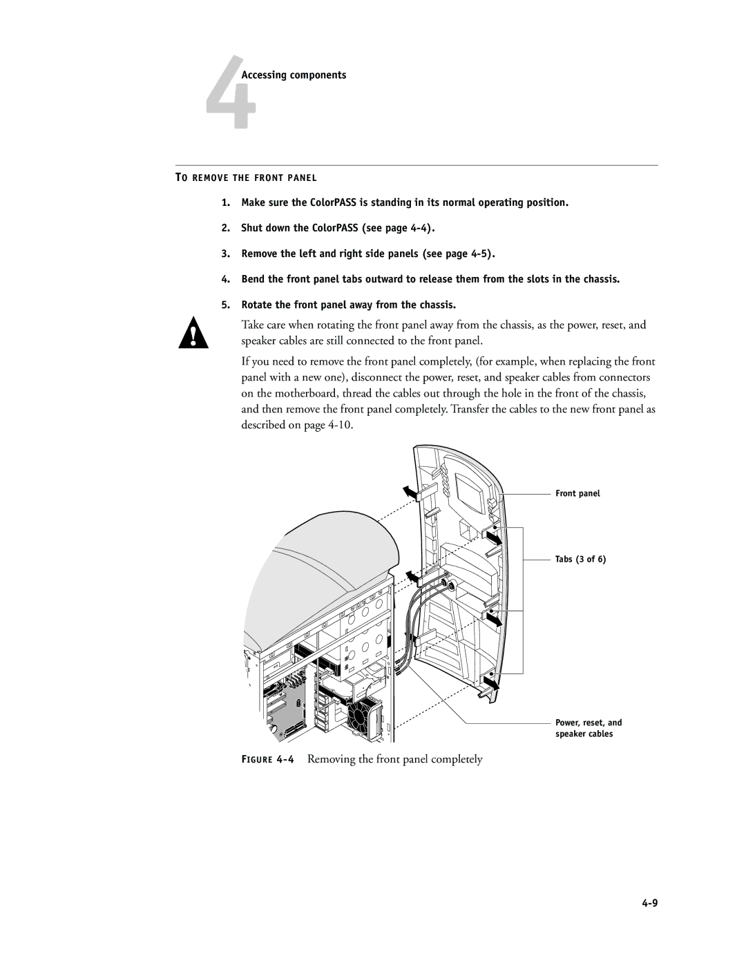 Canon PS-NX6000 manual 4Removing the front panel completely 