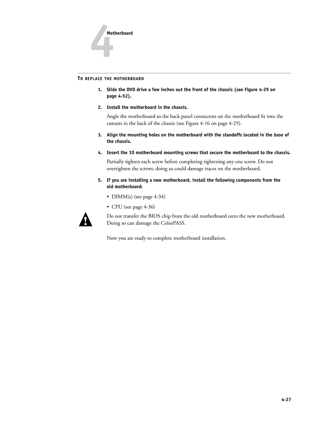 Canon PS-NX6000 manual To Replace the Motherboard 