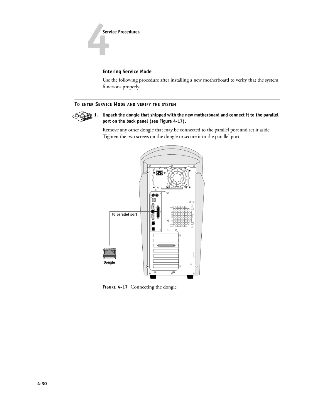 Canon PS-NX6000 manual 17Connecting the dongle, Port on the back panel see Figure 