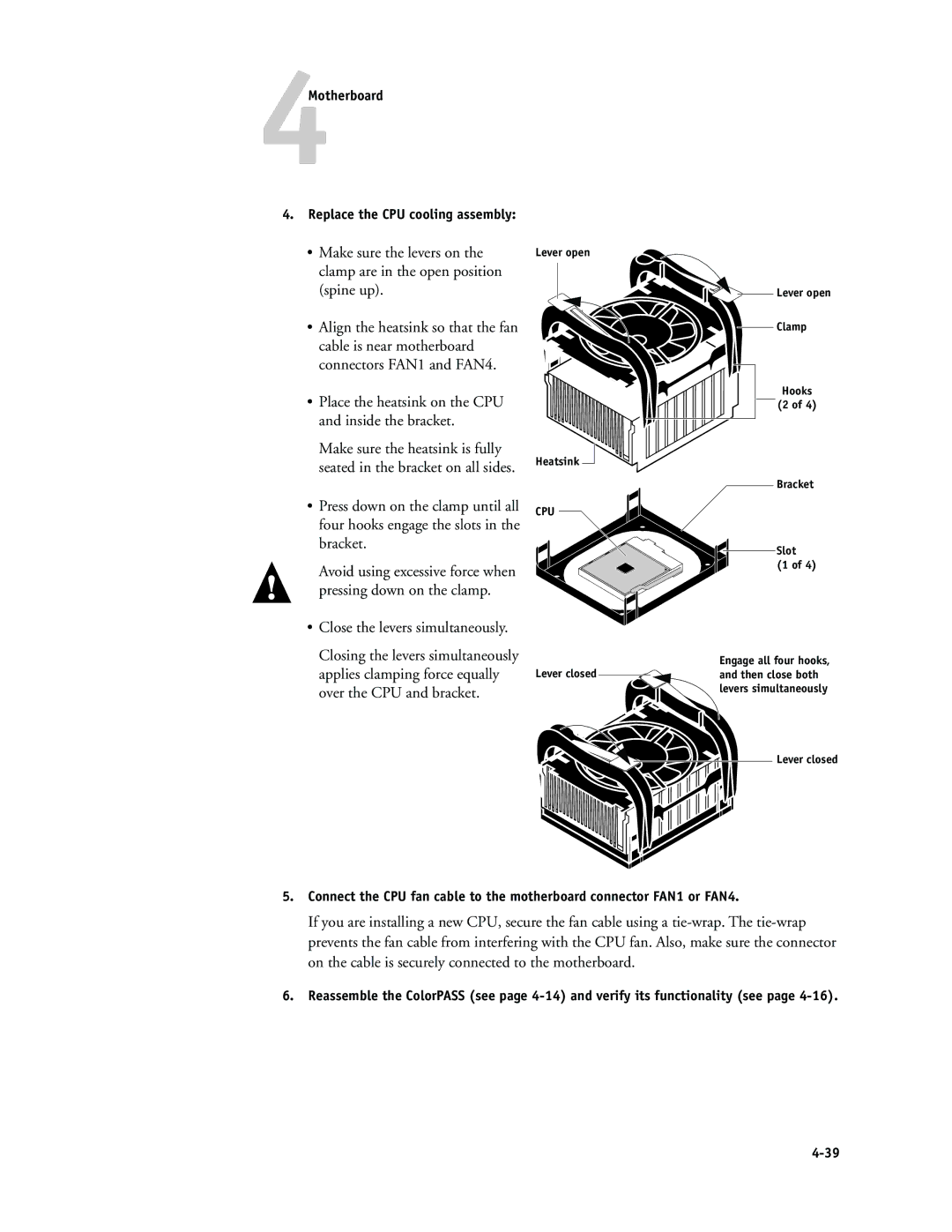 Canon PS-NX6000 manual Close the levers simultaneously 