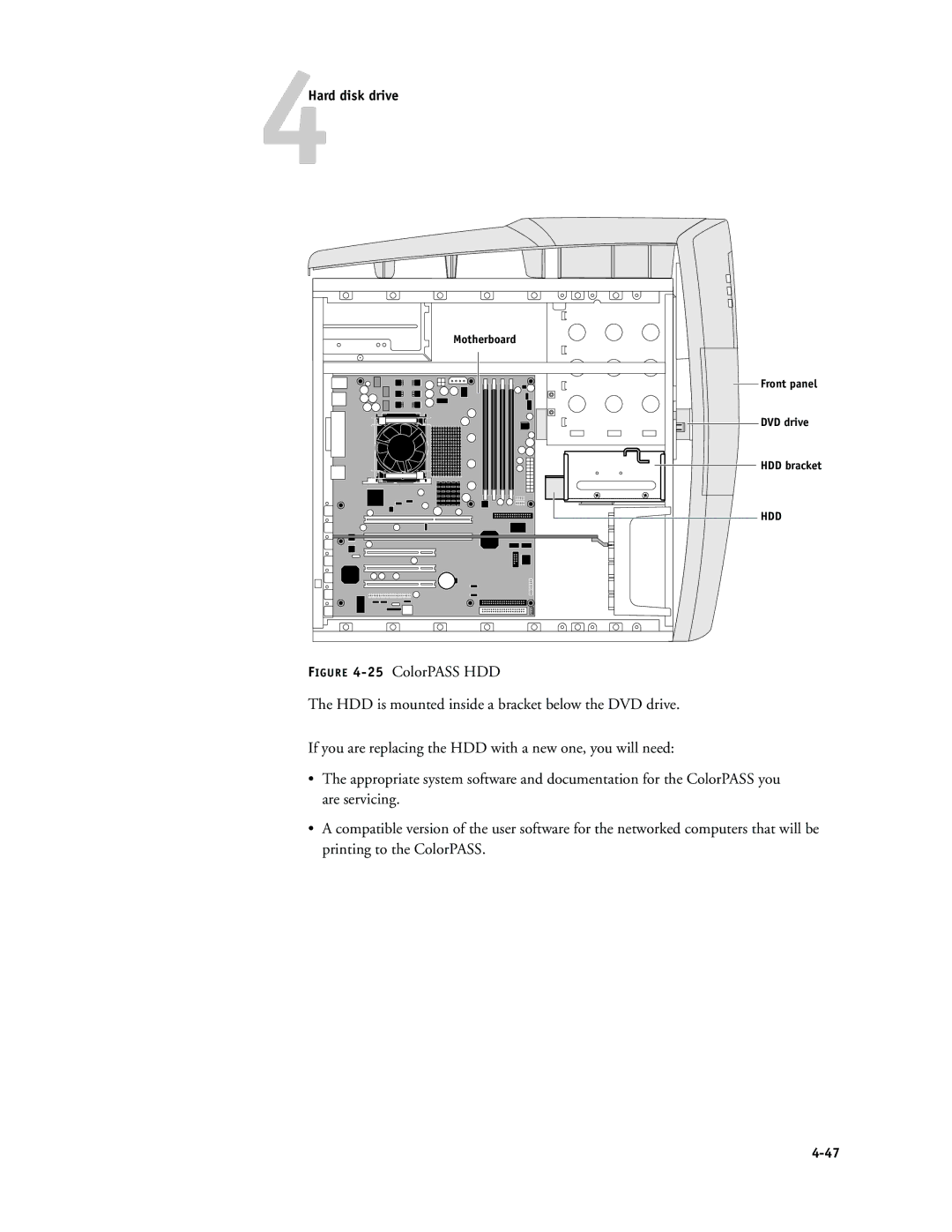 Canon PS-NX6000 manual ColorPASS HDD, 4Hard disk drive 