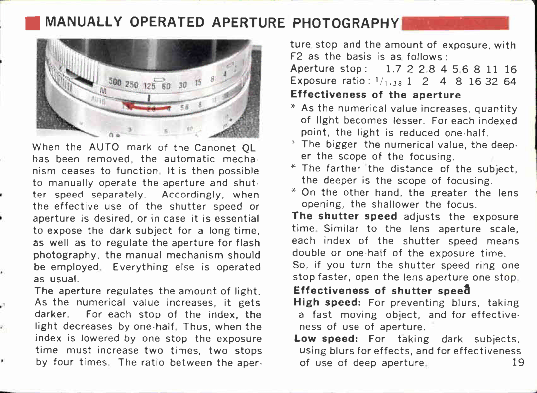 Canon QL17, QL19 manual 