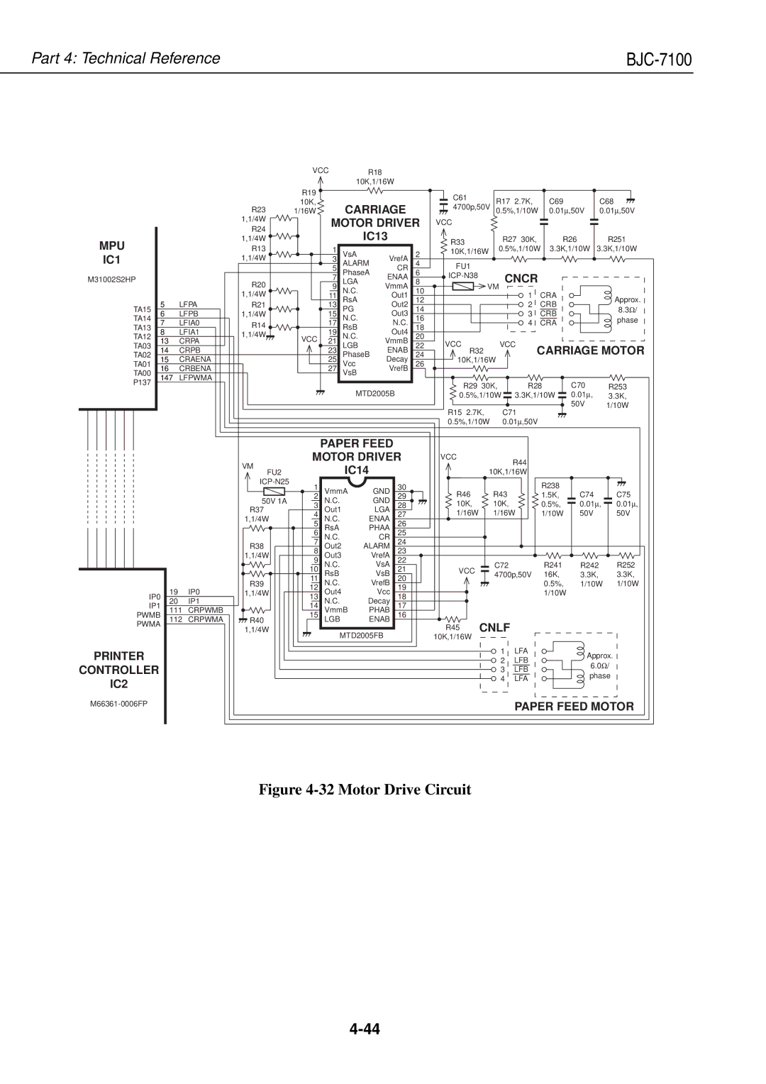 Canon QY8-1360-000 manual Motor Drive Circuit 